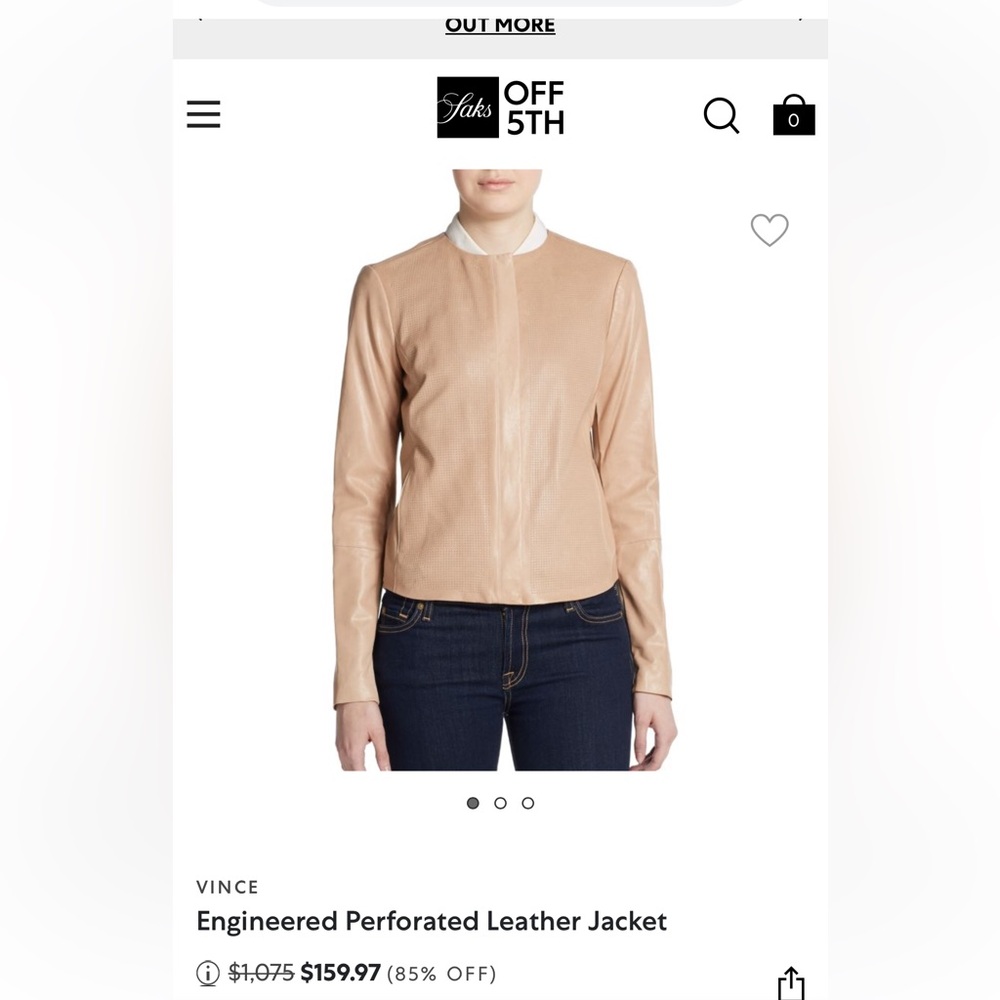 Leather Jacket, Vince Jacket/ Coat, Large size